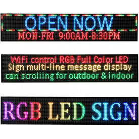 400x40 CM (384x32 pixeli LED p10 RGB FullColor), Display reclama LED Full Color, Afisaj firma luminoasa, Wireless, IP65 - Img 5