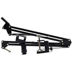 Brat tip foarfeca microfon studio, Menghina birou, Suport extensibil pivotant, Stativ flexibil suspensie, Nuca - Img 3