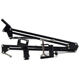 Brat tip foarfeca microfon studio, Menghina birou, Suport extensibil pivotant, Stativ flexibil suspensie, Nuca - Img 3