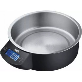 Cantar de bucatarie Well Gloria cu bol de inox, Afisaj digital, 5KG