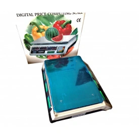 Cantar electronic 40KG Piata Fructe Legume, Tava inox 33x24cm, Dublu afisaj luminat, Acumulator - Img 4
