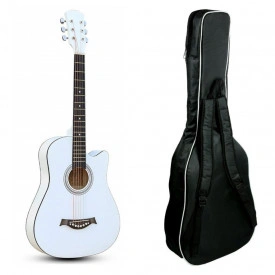 Chitara acustica exersat 4/4 38" 96CM + Husa matlasata impermeabila, 6 corzi metalice, Cutaway, Diverse culori