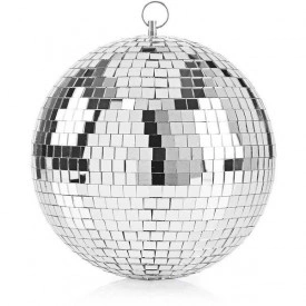 Glob disco oglinzi cu motor, Rotativ, Diametru 20 / 30 / 40 / 60 cm, Silver mirror disco ball, club dans pub petrecere eveniment - Img 2