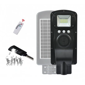 Lampa alee LED 60W cu Boxa Bluetooth, Panou solar integrat, Senzor lumina si miscare, CL181