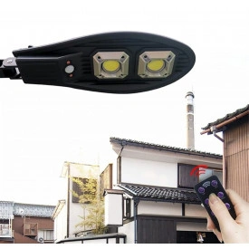Lampa stradala 7W, curte, gradina / Senzor miscare 10 metri / Panou solar cu acumulator / Telecomanda - Img 3