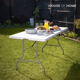 Masa 180 x 60 cm pliabila tip geanta, picioare rabatabile, gradina camping curte - Img 3