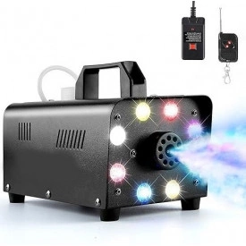 Masina fum usor/ceata/fog 600W cu Becuri LED si telecomanda wireless, Aparat abur efecte lumini scena