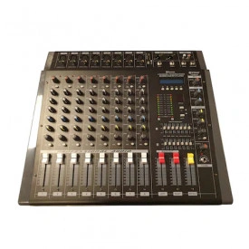 Mixer audio activ amplificat EP-800 2 x 800W, 8 canale intrare, Bluetooth, USB, Phantom 48V, Egalizator - Img 4
