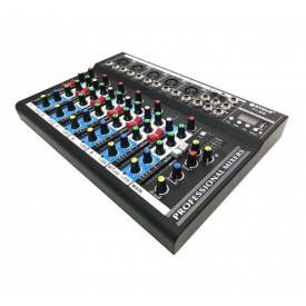 Mixer audio neamplificat 7 canale F7-MB, Consola DJ pentru boxe active (semnal), Portabil - Img 4