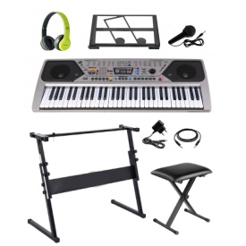 Orga electronica copii 61 clape + Stativ + Scaun + Microfon + Casti, USB, Radio, MQ-001