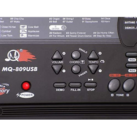 Orga electronica copii MQ-809 + Microfon karaoke, 61 clape 5 octave, USB, 80x30cm - Img 4