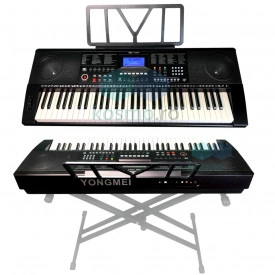 Orga electronica YM-8810, 61 clape Dinamice Touch-response, Afisaj claviatura, MIDI-PC, 500 Ritmuri/Timbre