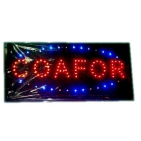 Panou luminos cu LED pentru = COAFOR =, Semn cu becuri pentru geam interior, 50x25cm