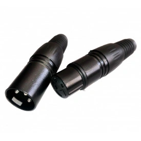 Pereche Mufe Conectori Jack XLR 3 pini, Male-Female, Cablu Microfon DMX Audio Lumini