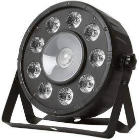 Proiector lumini disco club PAR-LED Slim 10x10W RGB, Microfon incorporat, Panou comanda, DMX - Img 2