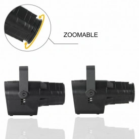Proiector lumini LED Logo RGBW 40W, Zoom, 5 canale DMX, 5 culori si 3 forme - Img 4