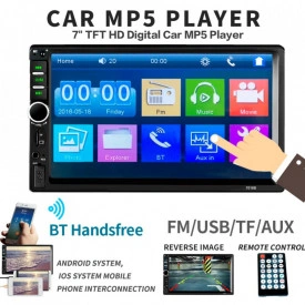 Radio Casetofon Auto (2DIN) 7" Bluetooth MP5 USB, TouchScreen, 7018B - Img 4