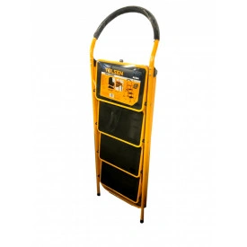 SCARA DIN OTEL Profesionala, Pliabila, 4 trepte late 38x26cm, max 150 KG - Img 3