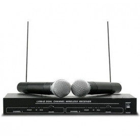Set 2 Microfoane SM58 Wireless LX-88-2, Receiver cu reglaj volum, Conexiune XLR - Img 1