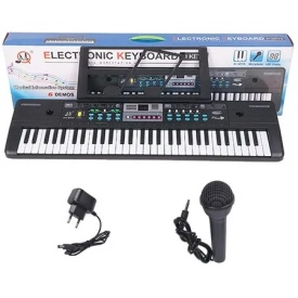 SIntetizator pentru copii MQ-601, Orga electronica cu 61 de clape + Microfon karaoke - Img 1