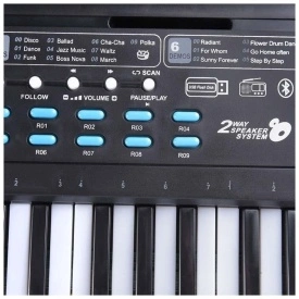 SIntetizator pentru copii MQ-601, Orga electronica cu 61 de clape + Microfon karaoke - Img 2