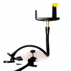 Suport brat flexibil 55CM, Stativ telefon/smartphone, Prindere clema sau menghina, Spigot 5/8, Montaj pe masa, birou