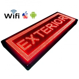 100x40 CM Exterior, Reclama luminoasa cu programare wireless aplicatie, Display afisaj firma (96x32 pixeli LED P10) - Img 2