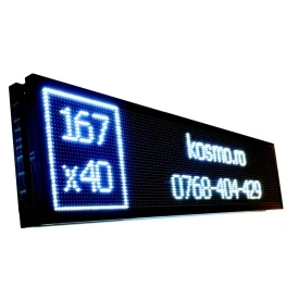 167x40 CM (F+V) Reclama luminoasa firma dublu afisaj (160x32 pixeli LED p10) Panou LED casetat dublă față - Img 3