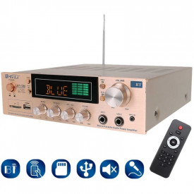 Amplificator audio 160W, Boxe pasive BT-1388, Bluetooth USB, Statie amplificare Difuzor - Img 1