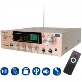 Amplificator audio 160W, Boxe pasive BT-1388, Bluetooth USB, Statie amplificare Difuzor