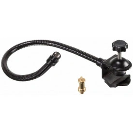 Brat flexibil 54CM, Suport microfon articulat prindere menghina 35mm, spigot 5/8 + filet universal 1/4 si 3/8 - Img 2