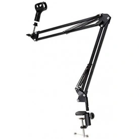Brat tip foarfeca microfon studio, Menghina birou, Suport extensibil pivotant, Stativ flexibil suspensie, Nuca - Img 4