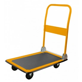 Carucior de marfa (300KG), Platforma incarcare 90x60 CM, Carut pliabil de mana, Liza 4 roti, Industrial - Img 2