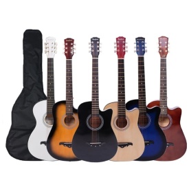 Chitara acustica incepatori amatori 38" (intermediara 3/4 si 4/4) + Husa transport impermeabila