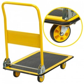 Liza carucior marfa 150kg Platforma 73x48cm, Carut de mana pliabil, 4 roti, Industrial - Img 3