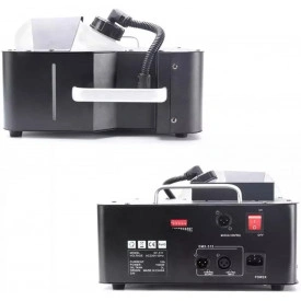 Masina fum usor de podea 1500W, 24 x LED RGB, Pompa spray efecte ceata/fog cu jet vertical/orizontal, dansul mirilor - Img 5