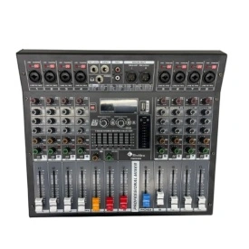 Mixer audio 2 x 550w amplificat boxe pasive, 8 canale, consola DJ USB Bluetooth