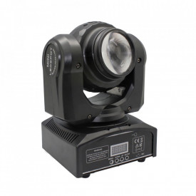Moving head proiector dublu (fata-verso) 1x20W RGBW & 4x10W WASH LED, Aparat cu cap rotativ lumini scena club party disco - Img 3