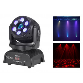 Moving Head Proiector WASH GOBO 6 x 10W LED RGBW + 12W Kaleidoscope, Lumini scena
