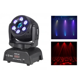Moving Head Proiector WASH GOBO 6 x 10W LED RGBW + 12W Kaleidoscope, Lumini scena