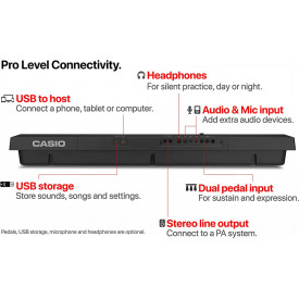 Orga electronica CT-X3000 CASIO, 61 clape Touch Response - Img 7