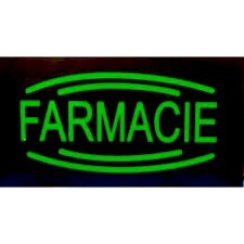 Panou firma luminoasa LED = FARMACIE = 45 x 25 cm, Semn dinamic cu jocuri lumini