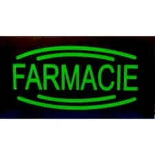 Panou firma luminoasa LED = FARMACIE = 45 x 25 cm, Semn dinamic cu jocuri lumini