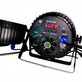 PAR-LED 18x10W RGBW, Carcasa aluminiu, Cooler, Proiector disco puternic, Scena, Eveniment, Lumini color si albe 180W - Img 6