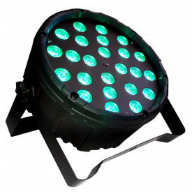 PAR-LED Slim cu 24 Becuri RGB Puternice Full Color, Lumina ambientala club, Strobo, DMX - Img 1