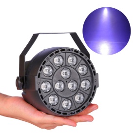 Par LED UV (ultraviolet black light) 12 x 1W, Lumina neagra scena club disco - Img 5