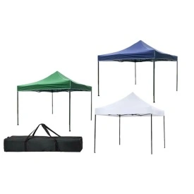Pavilion cort pliabil 3x3 metri cu geanta transport, Copertina impermeabila prelata, Inaltime reglabila