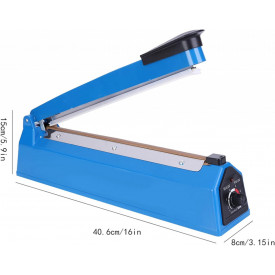 PFS-300 Impulse sealer + 3 banda rezerva + 20 pungi 30x20cm, Aparat sigilat pungi plastic 30cm, Sigilator termic, Sudeza polietilena lipit sigilat ambalat - Img 5