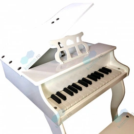 Pian in miniatura cu 30 de clape pentru exersat si invatat, Claviatura copii 3 - 7 ani tip xilofon, Scaun, MDF + ABS - Img 3