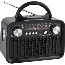 Radio portabil cu Bluetooth, USB, Lanterna, Aparat receptie unde radio FM AM SW, PX95B - Img 2